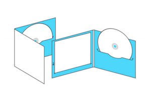 4 paneles zsebes eco-wallet CD kartontok