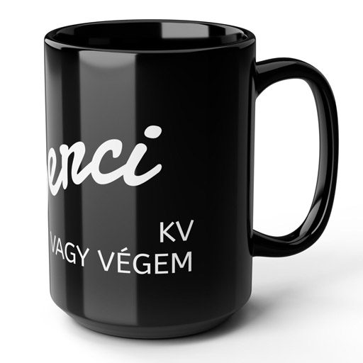 Fekete kerámia bögre nyomtatás